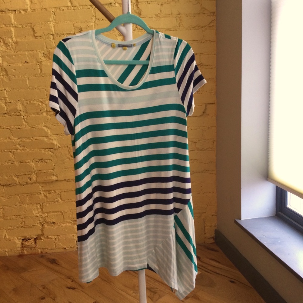Asymmetrical Striped T-shirt